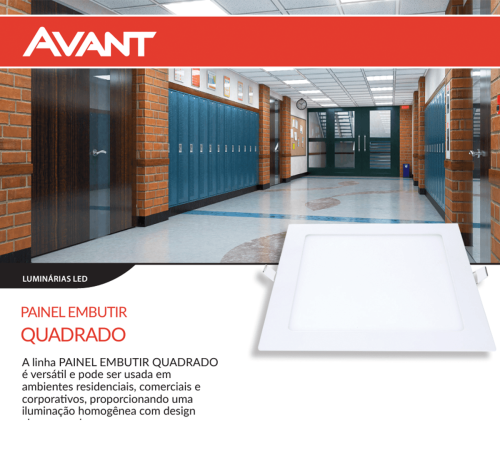 Painel Led Embutir 6W Quadrado 3000K - Imagem 4