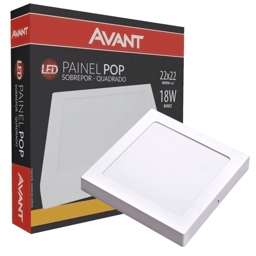 Painel Led Embutir 18W Quadrado 3000K Bivolt Avant