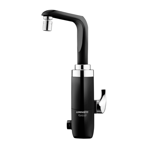 Torneira Essence Eletrônica de Mesa 5500Wx220V Preto Cromado Lorenzetti