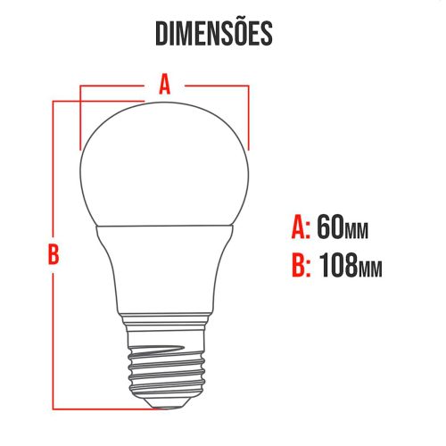 Kit com 6 Lâmpadas LED Pera 9W 6500  Branco Frio E27 Bivolt Avant - Imagem 3