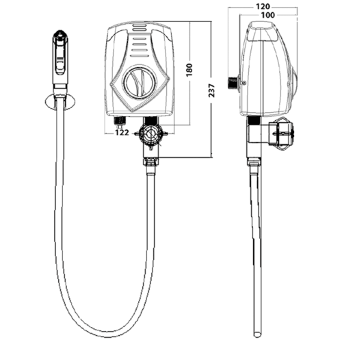 Aquecedor com Ducha Higiênica íntima 4000W 127V Lorenzetti - Imagem 2