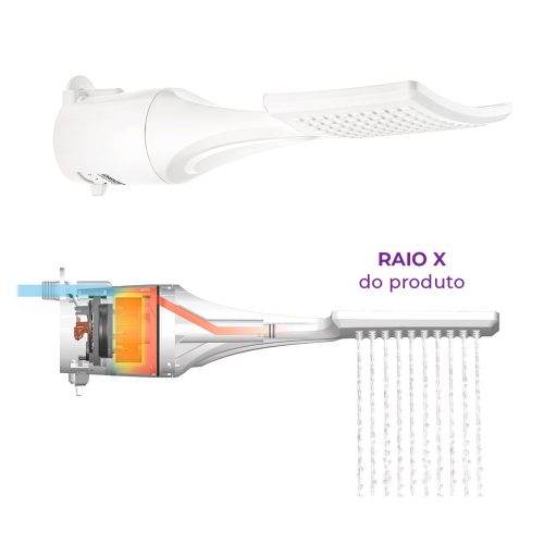 Chuveiro Ducha Loren Shower Multitemperaturas 5500W 127V Lorenzetti - Imagem 3
