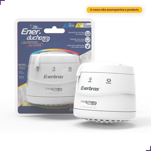 Chuveiro Elétrico Ducha Enerbras Up Branco 5500W 127V 3T - Imagem 5