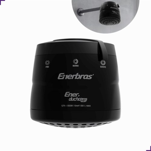 Chuveiro Elétrico Ducha Enerbras Up Preta 5500W 127V 3T