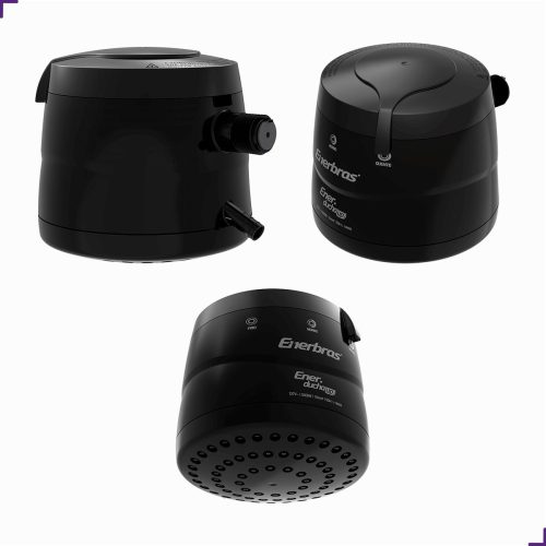 Chuveiro Elétrico Ducha Enerbras Up Preta 5500W 127V 3T - Imagem 4