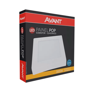 Painel Led Sobrepor 6W Redondo 3000K Branco Quente Avant