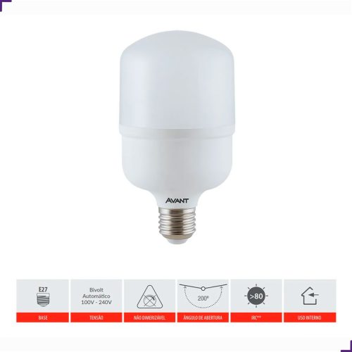 LÂMPADA LED GLOBO E27 40W 6500K BIVOLT 3500LM - Imagem 4