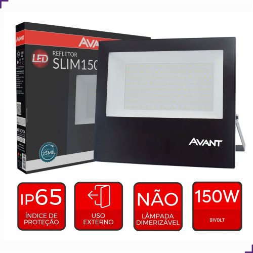 Refletor LED 150W Avant Branco Frio 6500K 12000LM IP65 Bivolt - Imagem 4