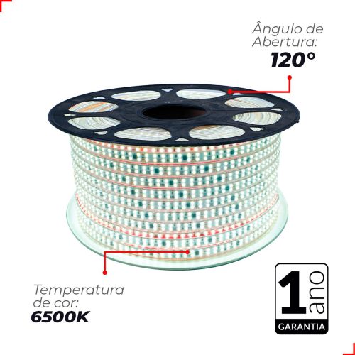 Fita LED Connect Avant 10W 127V 6500K Branco Frio IP65 à Prova d'Água - 50 Metros - Imagem 3