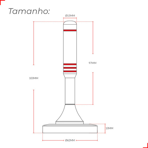 Antena Digital para TV Range 4K UHF 2,5m Avant Uso Interno - Imagem 3