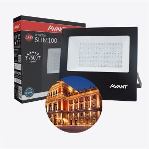 Refletor 100W Avant Branco Frio 6500K LED Slim 100 IP65 Bivolt