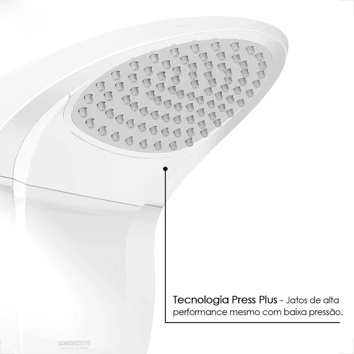 Ducha Acqua Jet Branco/Cromado 5500W 127V Lorenzetti - Imagem 6