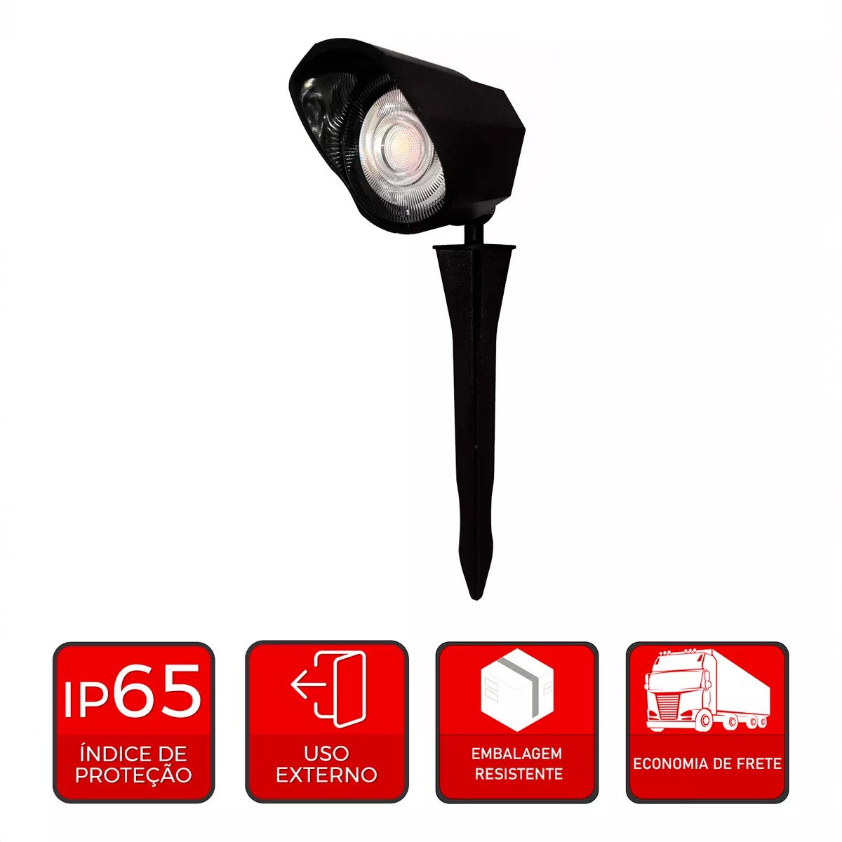 Espeto de Jardim Led Hummer 5W IP65 6500K Branco Frio 420Lm Bivolt Avant - Imagem 4