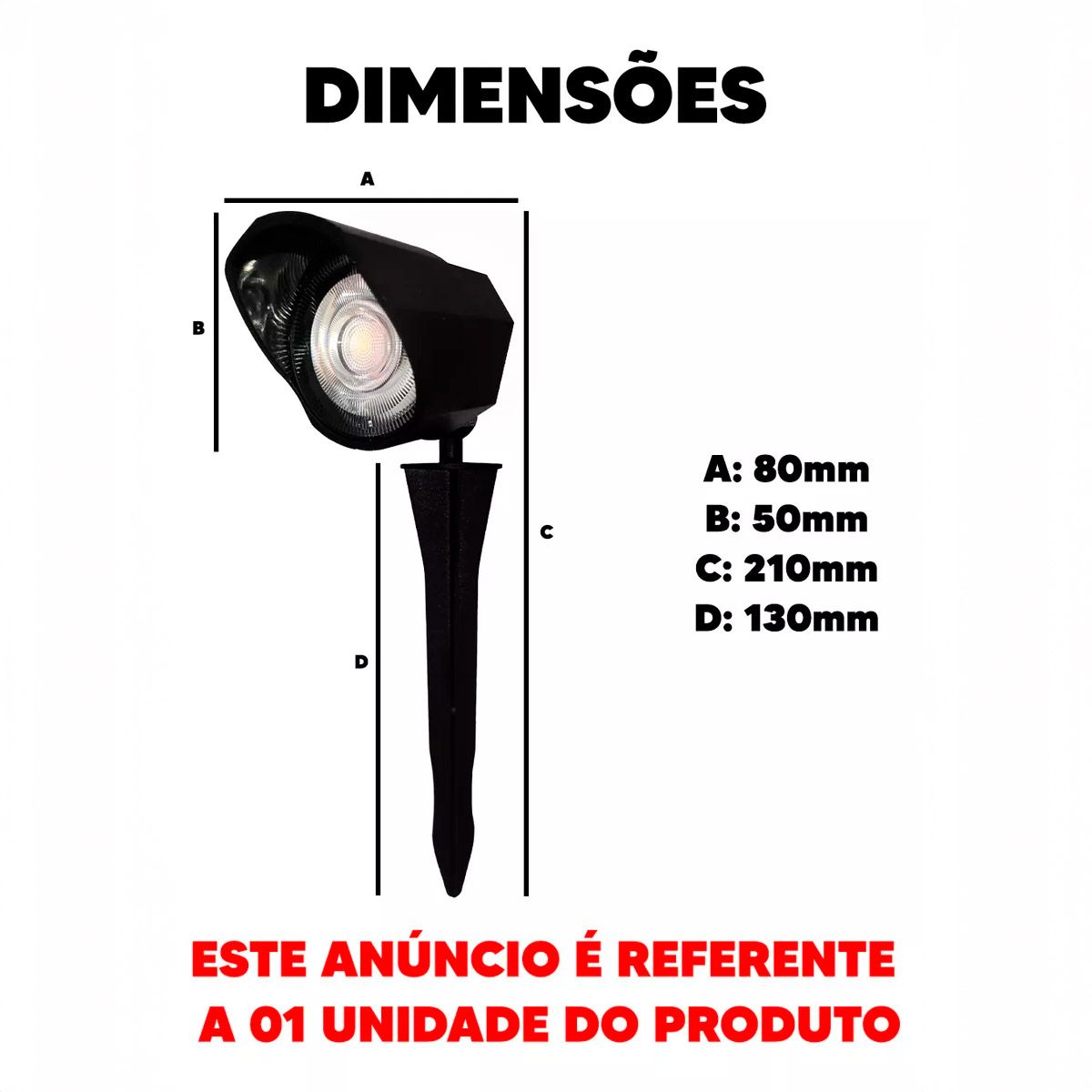 Espeto de Jardim Led Hummer 5W IP65 6500K Branco Frio 420Lm Bivolt Avant - Imagem 7