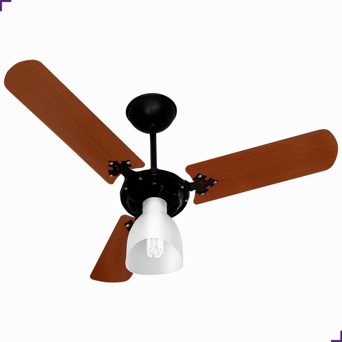 Ventilador De Teto New Delta Light Preto/Mogno 130W 3 Pás Venti-Delta 127V - Imagem 8