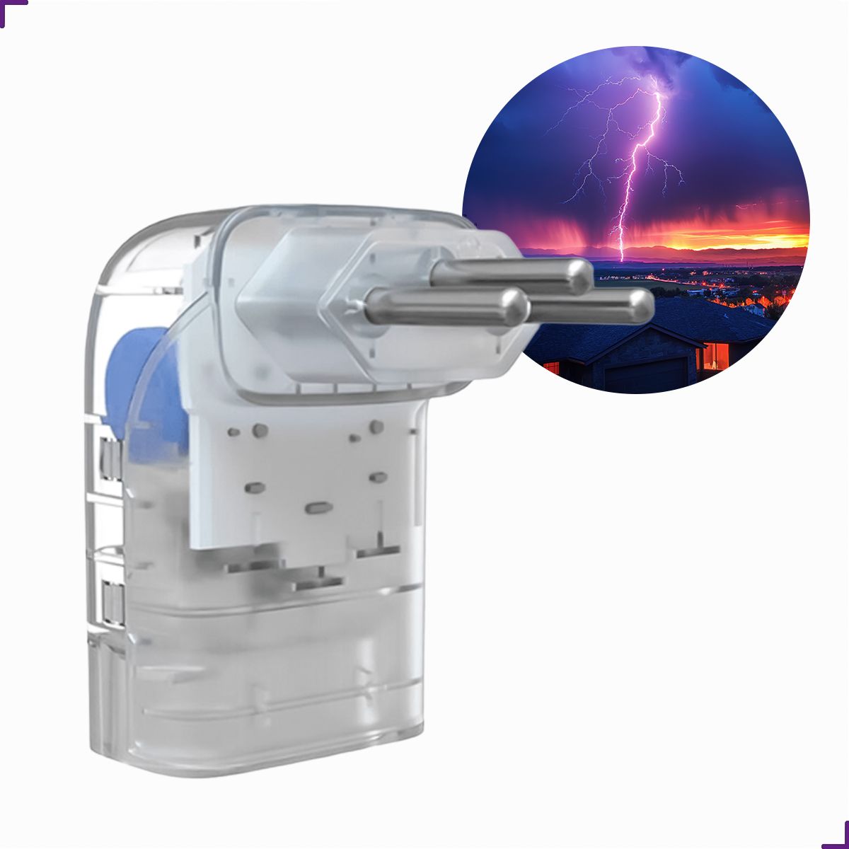 Protetor Contra Surtos DPS Pocket Fit 3P 20A Iclamper LCF Transparente Bivolt