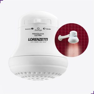 Chuveiro Elétrico Lorenzetti Maxi Ducha Ultra 5500W 127V Branco 3 temperaturas