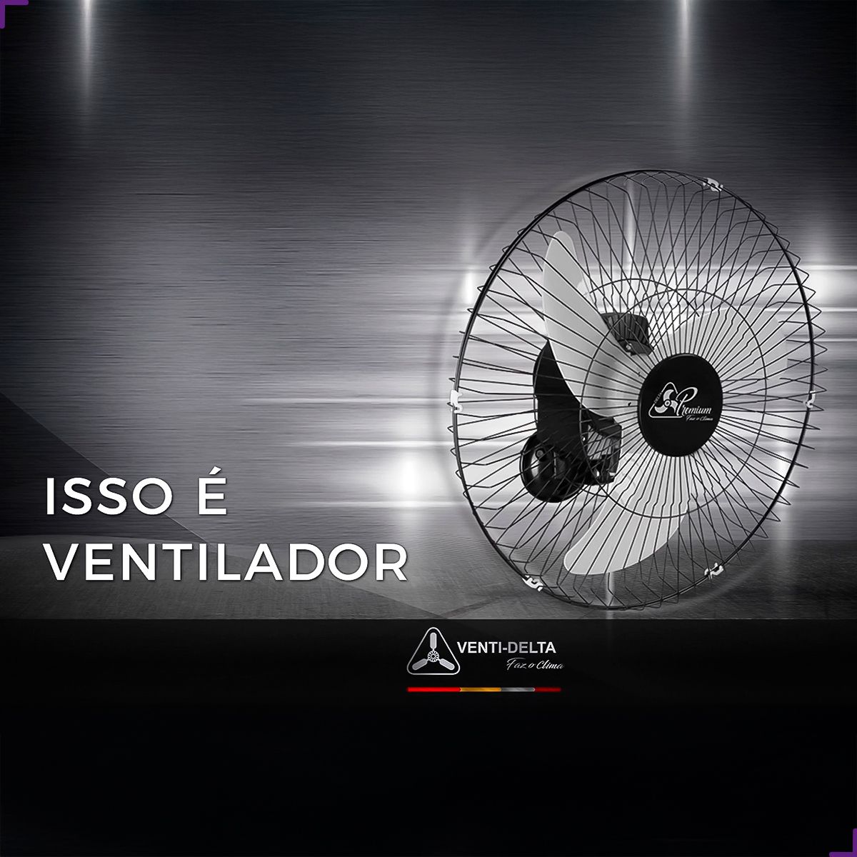 Ventilador Parede Oscilante Ventidelta 60Cm Premium Preto 170W Bivolt 3 Pás - Imagem 6