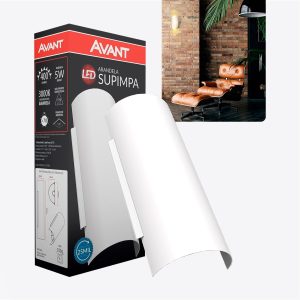 Arandela LED Supimpa 5W 3000K Bivolt Sobrepor Avant