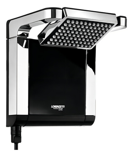 Chuveiro Ducha Acqua Star Preto Cromado 127V 5500W Lorenzetti